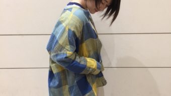 セール2buy10%＊チェックシャツ×春ニットでカジュアルコーデ♪