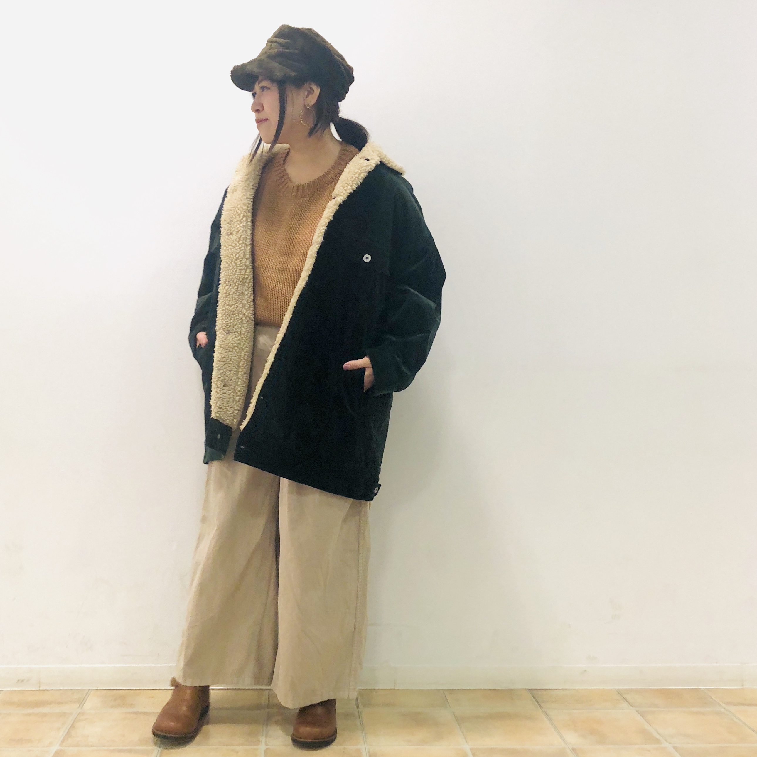 John Bull のコーデュロイランチコートであったか冬コーデ Byまっちゃん バーニッシュカンパニーブログ