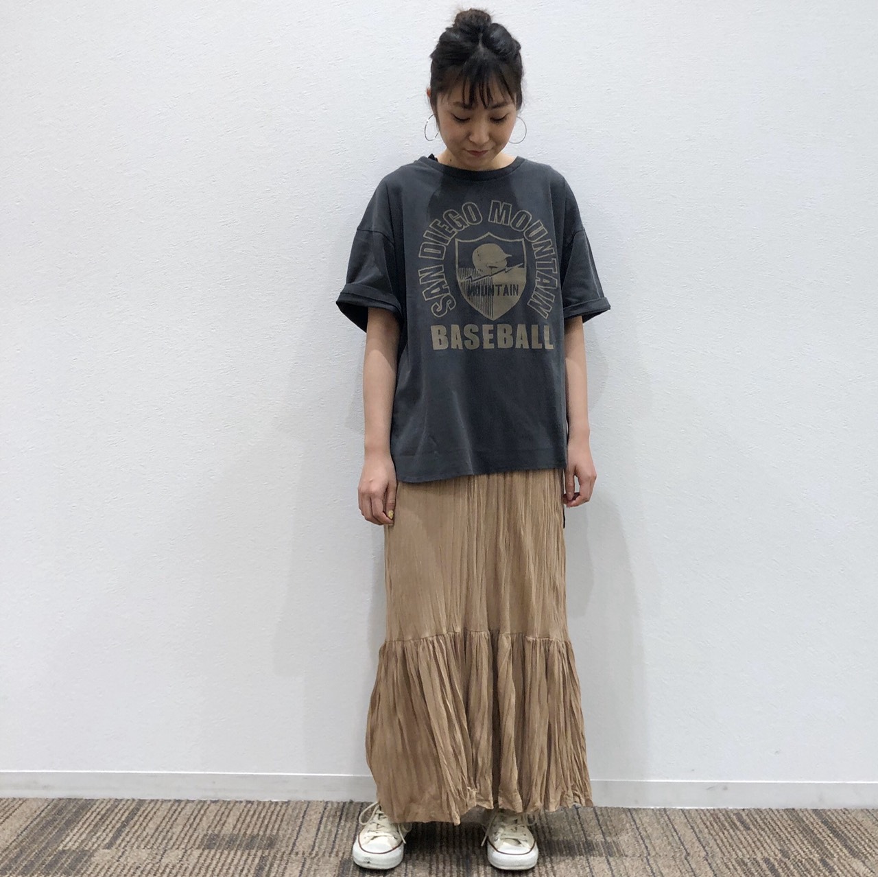 ビックTシャツ×ロングスカートでリラックスカジュアルstyle ｜ バーニッシュカンパニーブログ