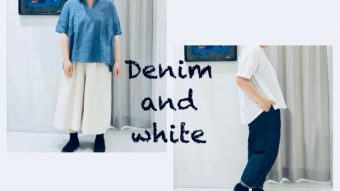 Denim and white