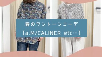 春のワントーンコーデ【a.M/CALINER】