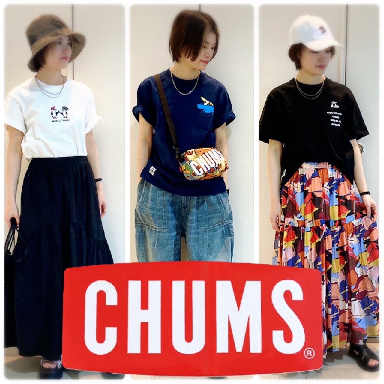 CHUMS/チャムス】のTシャツで色んなコーデの紹介♪ ｜ バーニッシュカンパニーブログ