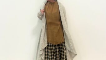 秋を先取り！リネン＋チェック柄の大人ナチュラルスタイル🤎