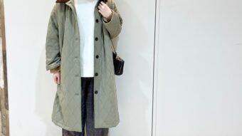 今着たい！キルトコート×今使える！ベストを使ったコーデ。