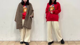 インパクト◎のスウェットが主役❤️カジュアルコーデ🎄🎁