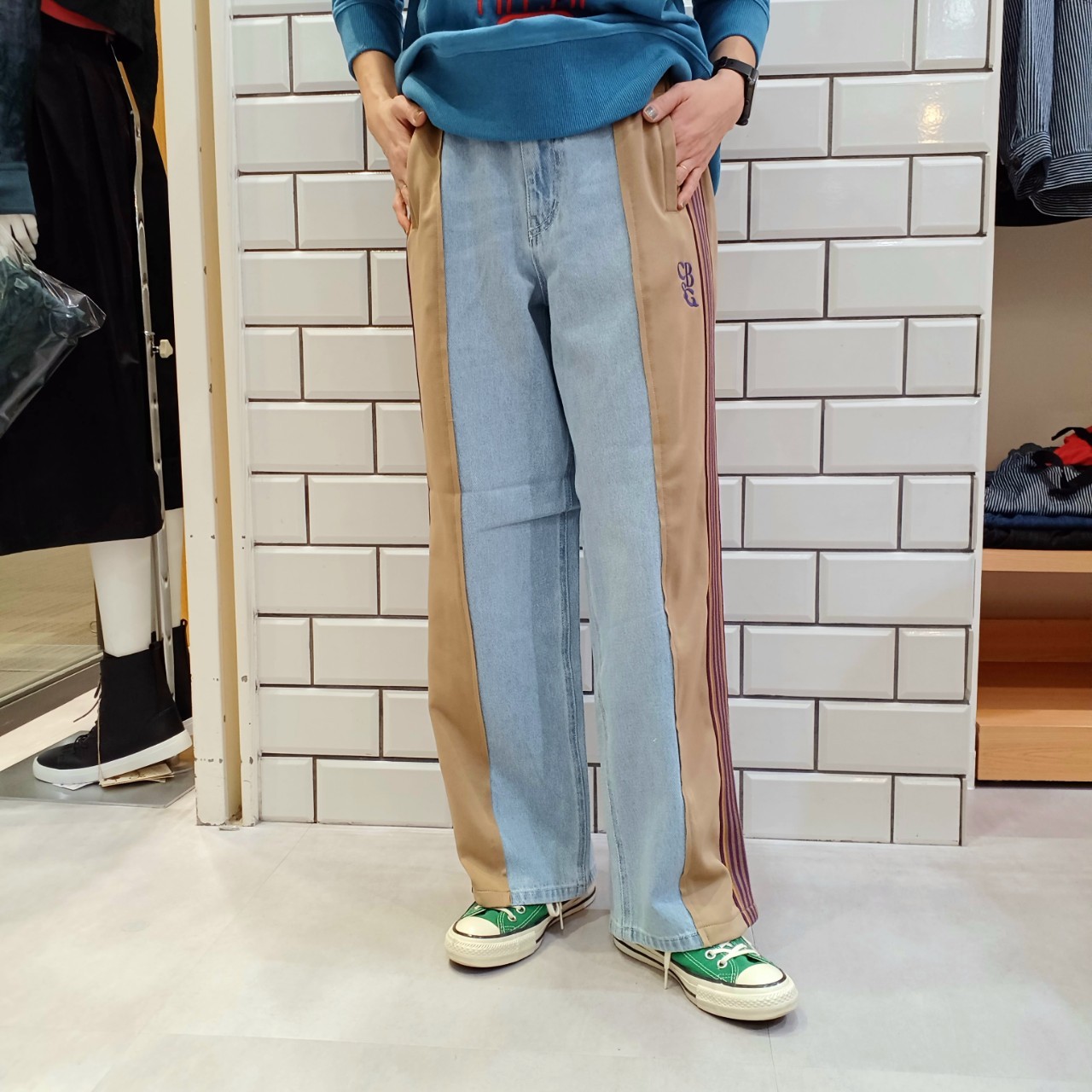 デニム×ジャージーリメイク風パンツ ｜ バーニッシュカンパニーブログ