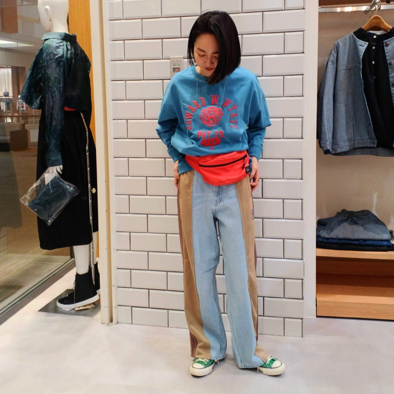デニム×ジャージーリメイク風パンツ ｜ バーニッシュカンパニーブログ