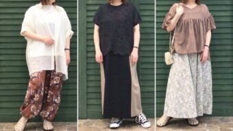 【花モチーフアイテムのコーデ3選】