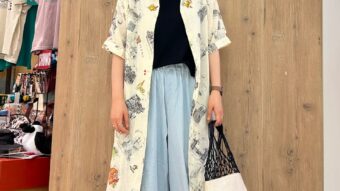 【eka】柄シャツワンピ