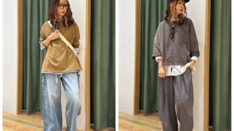トレーナー×シャツでつくる レイヤードコーデ