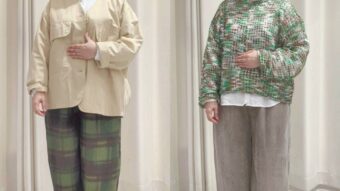 🍂秋のはじまり、🟢グリーンをリンクした2コーデ