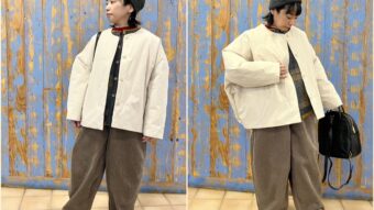 あったか🧶アウターとニットのコーデ