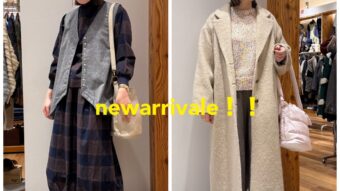 冬の主役ニット&チェックコーデ。