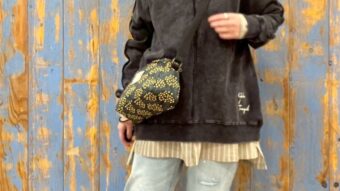 ストライプシャツを使った👔シンプルコーデ