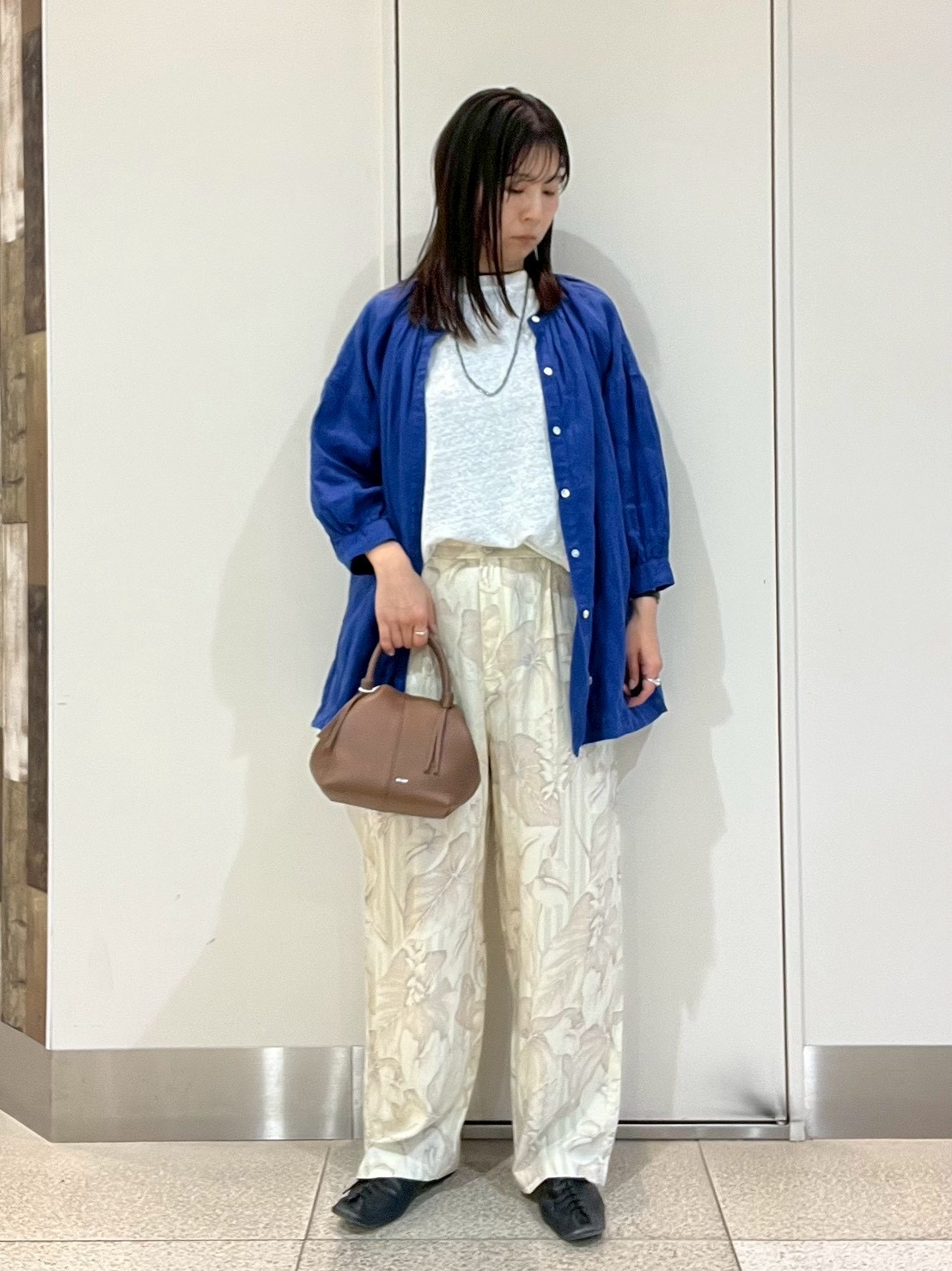 柄を取り入れた春☘️のナチュラルコーディネート！