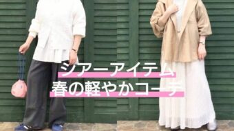 【シアーアイテムで春の軽やかコーデ】