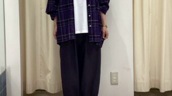 チェックシャツで大人カジュアルコーデ