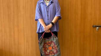 北広島店限定☆カラーワイドシャツ×麻レーヨン切替ダボパンツ