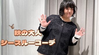 秋の大人シースルーコーデ